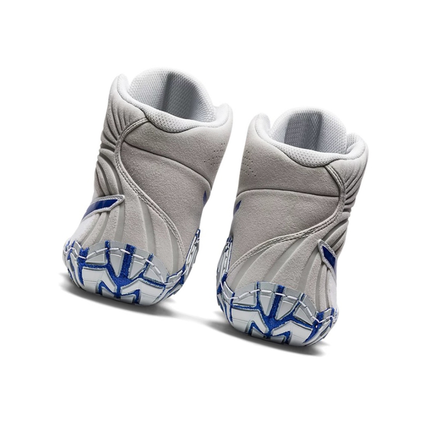 White / Blue Men's Asics AGGRESSOR 5 Wrestling Shoes | US02498HR - Asics Outlet Sale
