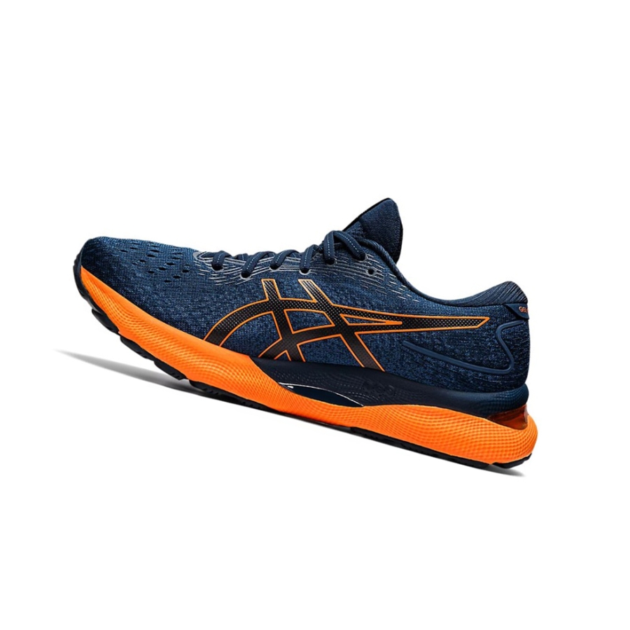 French Blue / Shocking Orange Men's Asics GEL-NIMBUS 24 Running Shoes | US95270JM - Asics Outlet Sale