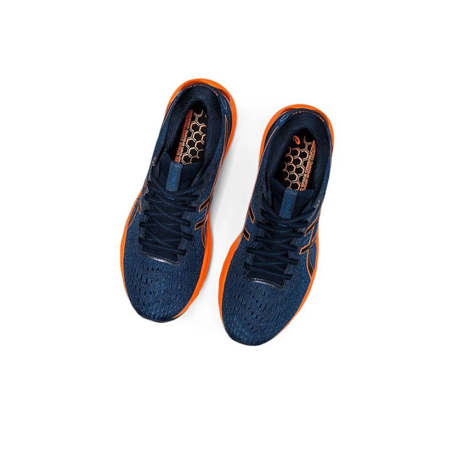 French Blue / Shocking Orange Men's Asics GEL-NIMBUS 24 Running Shoes | US95270JM - Asics Outlet Sale