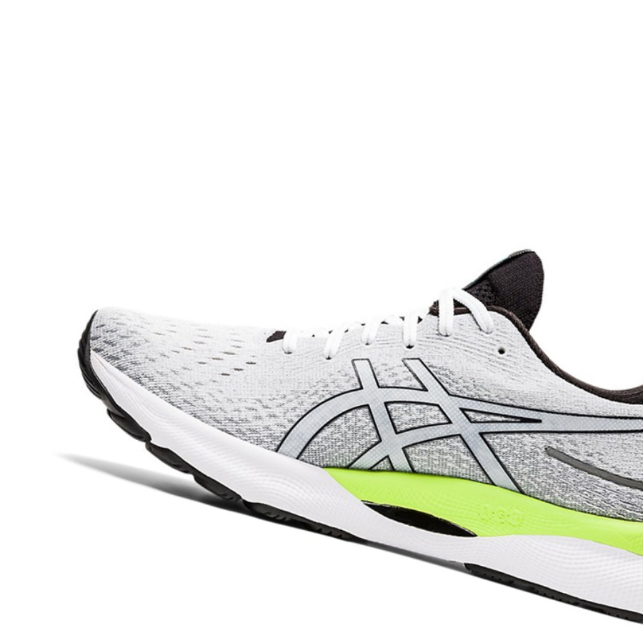 White / Black Men's Asics GEL-NIMBUS 24 Running Shoes | US10593JY - Asics Outlet Sale