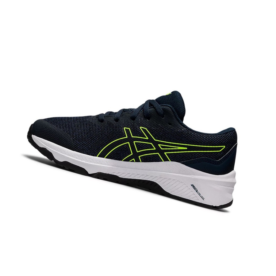 French Blue / Hazard Green Kids' Asics GT-1000 11 GS Running Shoes | US35108RA - Asics Outlet Sale