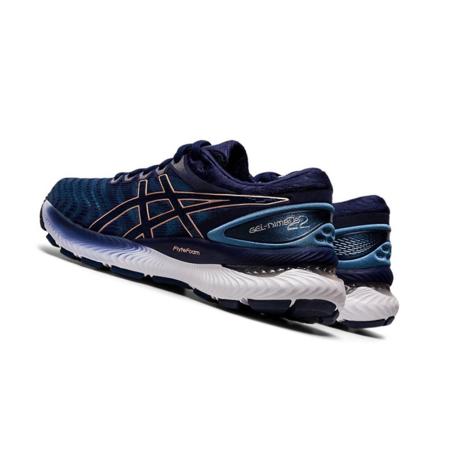 Navy Women's Asics GEL-NIMBUS 22 Wide Running Shoes | US02953WE - Asics Outlet Sale