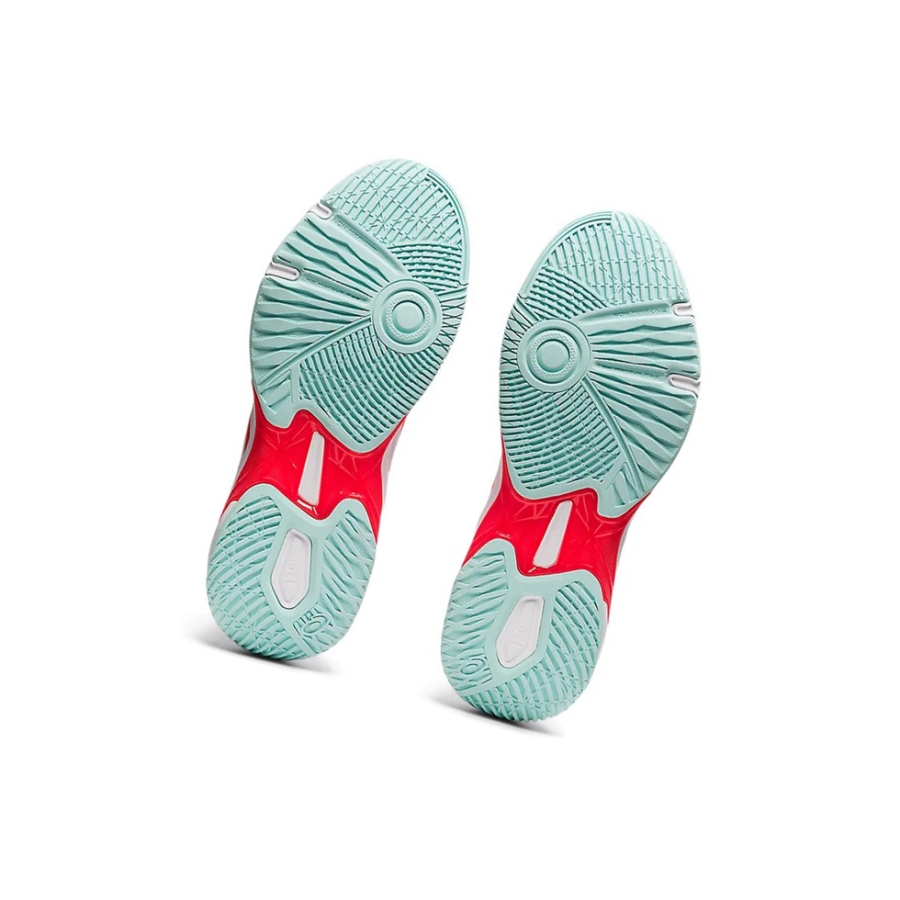 White / Sunrise Red Women's Asics GEL-ROCKET 10 Volleyball Shoes | US90617XW - Asics Outlet Sale