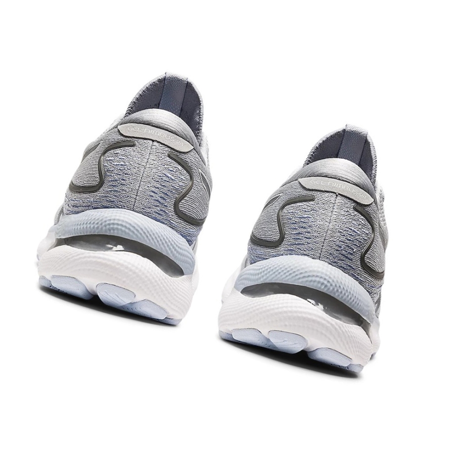 Piedmont Grey / White Women's Asics GEL-NIMBUS 24 Running Shoes | US90635NP - Asics Outlet Sale