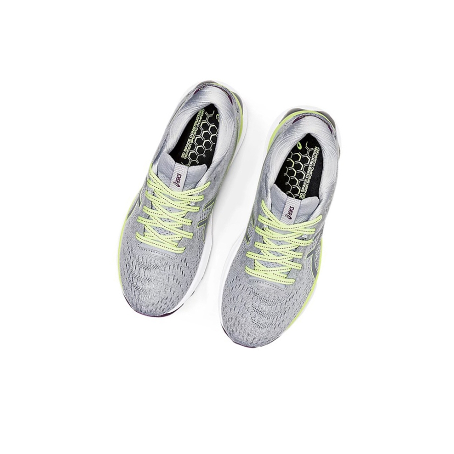 Piedmont Grey / Lime Green Women's Asics GEL-NIMBUS 24 (D) Running Shoes | US45092UD - Asics Outlet Sale