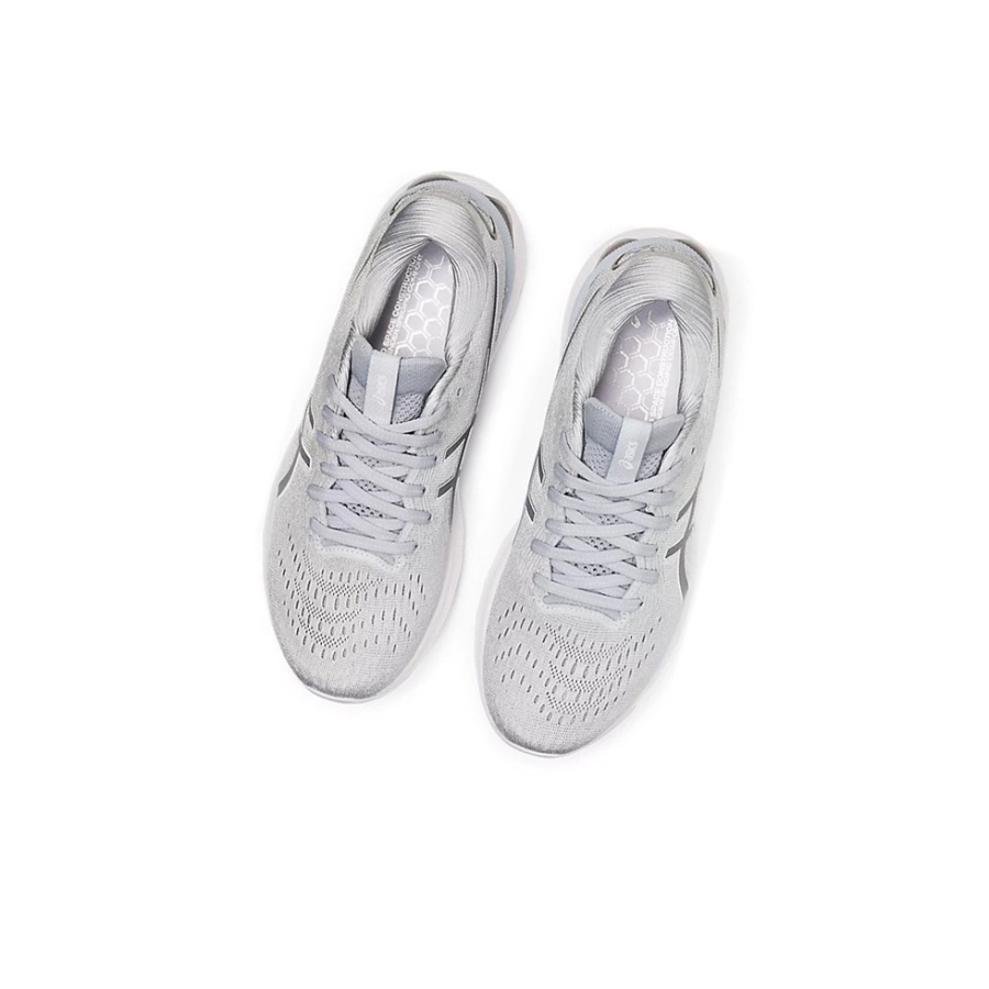 Piedmont Grey / White Women's Asics GEL-NIMBUS 24 Running Shoes | US90635NP - Asics Outlet Sale