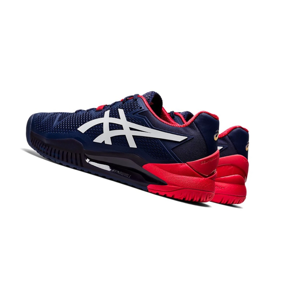 Peacoat / White Men's Asics GEL-RESOLUTION 8 Tennis Shoes | US43782WT - Asics Outlet Sale