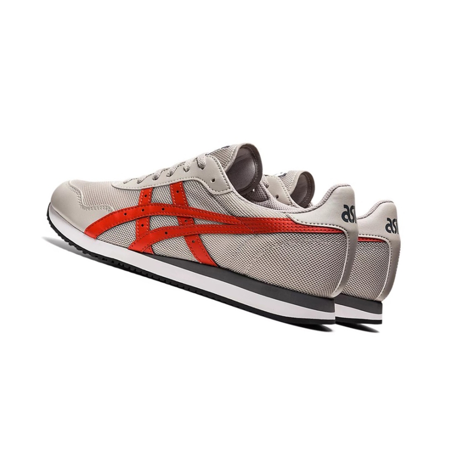 Oyster Grey / Red Clay Men's Asics TIGER RUNNER Sneakers | US52176RB - Asics Outlet Sale