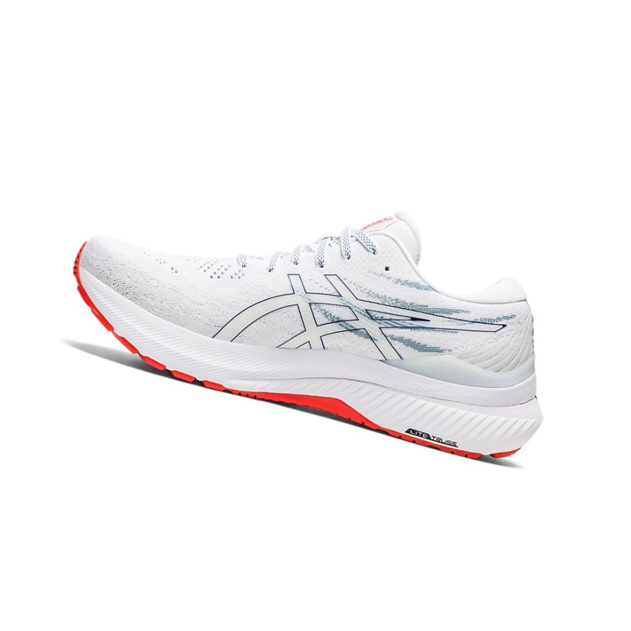 White / Deep Ocean Men's Asics GEL-KAYANO 29 Running Shoes | US79648XR - Asics Outlet Sale