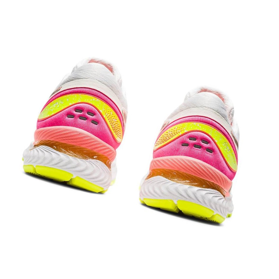 White Women's Asics GEL-NIMBUS 22 LITE-SHOW Running Shoes | US32140AS - Asics Outlet Sale