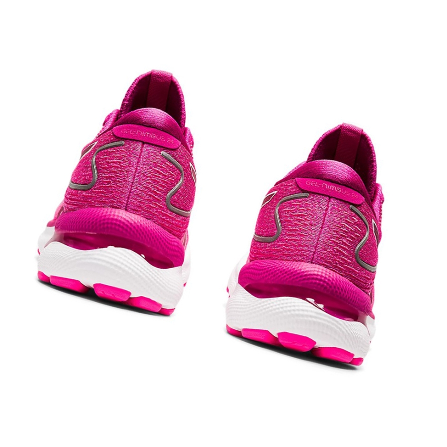 Red / White Women's Asics GEL-NIMBUS 24 Running Shoes | US70842LG - Asics Outlet Sale