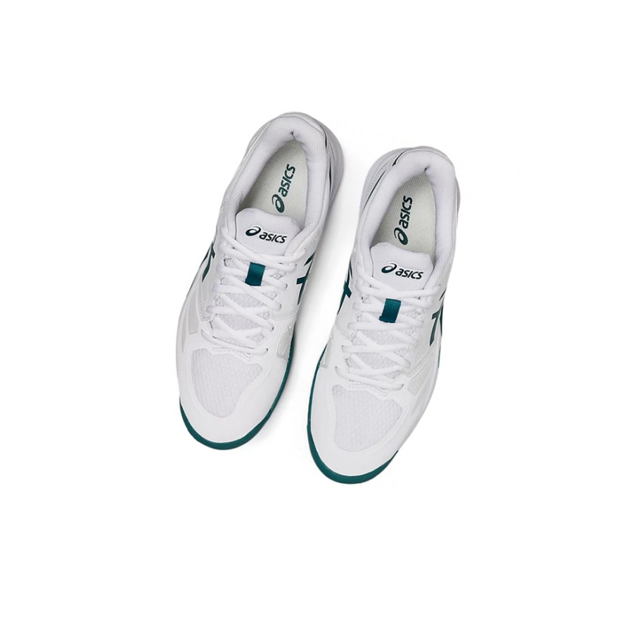 White / Velvet Pine Men's Asics GEL-CHALLENGER 13 Tennis Shoes | US75842HT - Asics Outlet Sale