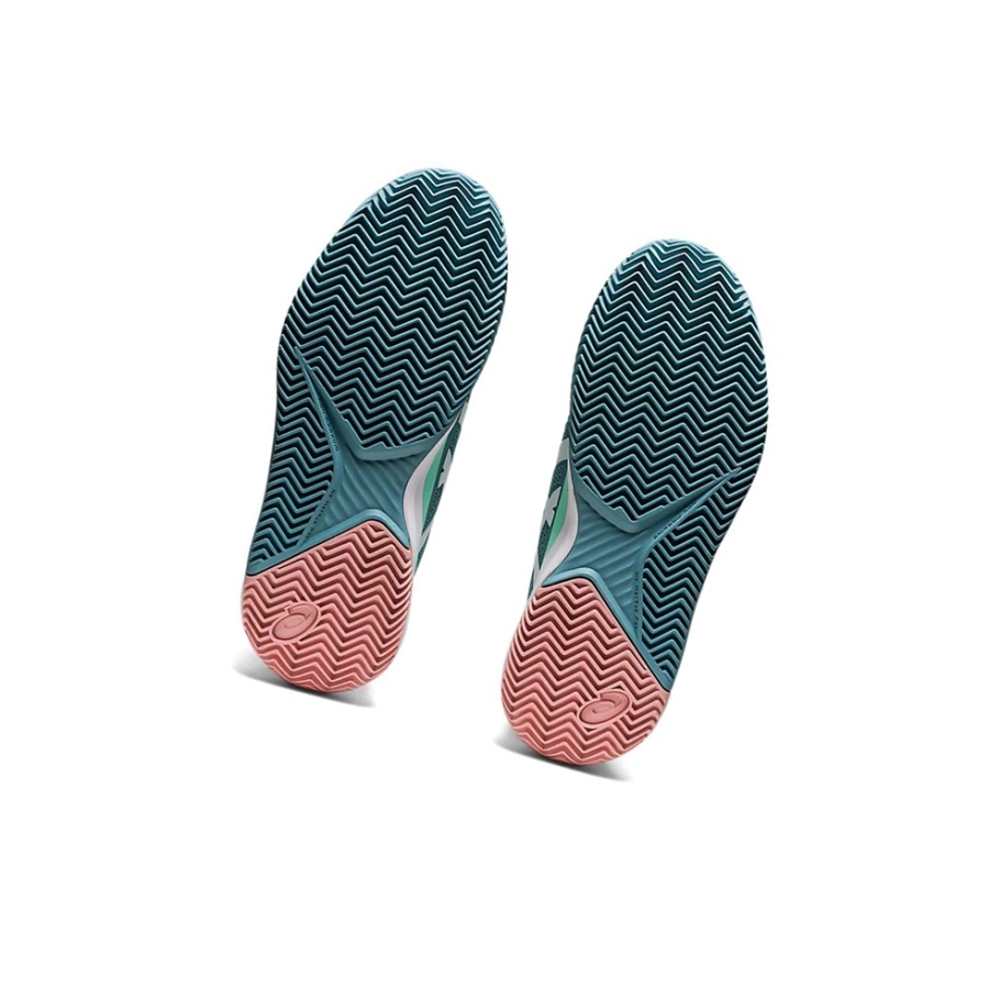 Smoke Blue / White Women's Asics GEL-RESOLUTION 8 CLAY Tennis Shoes | US30867CO - Asics Outlet Sale