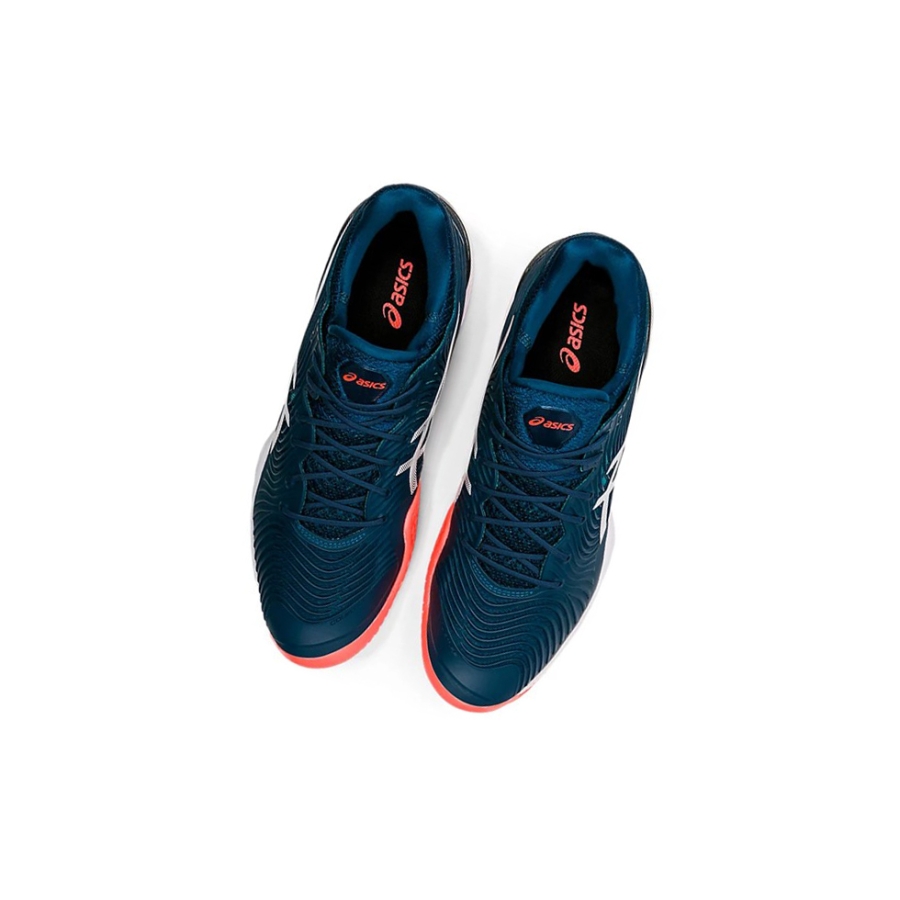 Blue / White Men's Asics COURT FF 2 OC Tennis Shoes | US40163EF - Asics Outlet Sale