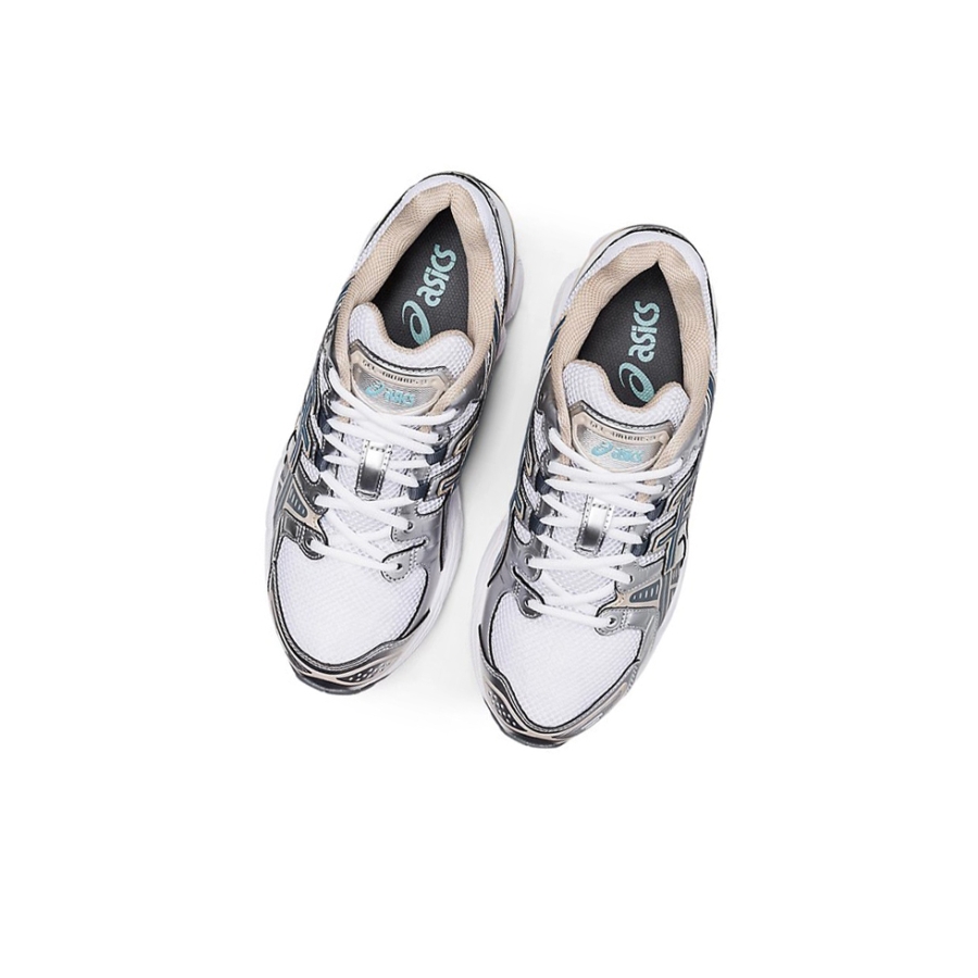 White / Steel Grey Women's Asics GEL-NIMBUS 9 Sneakers | US93675UI - Asics Outlet Sale