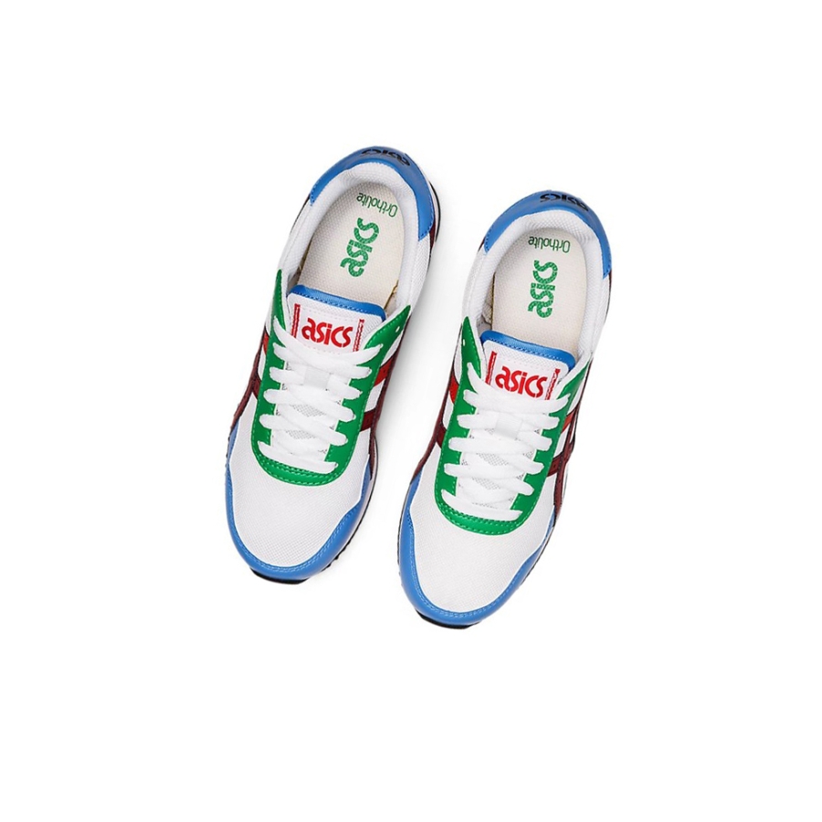 White / Burgundy Women's Asics TIGER RUNNER Sneakers | US08439NB - Asics Outlet Sale