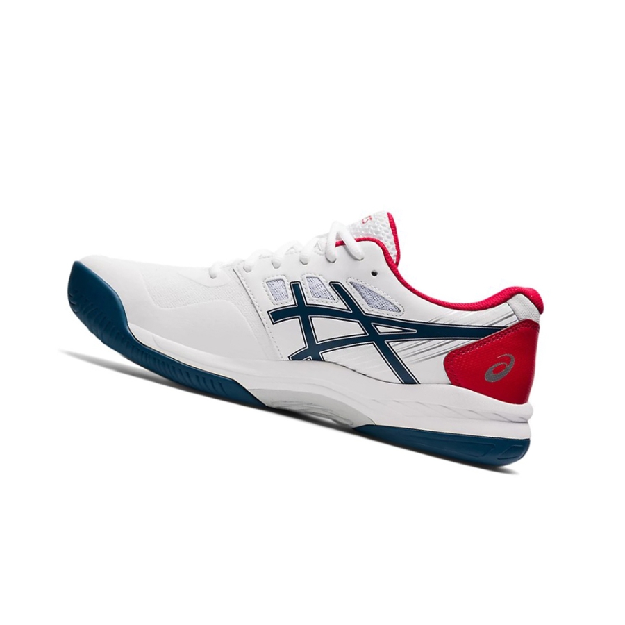 White / Mako Blue Men's Asics GEL-GAME 8 Tennis Shoes | US01742SK - Asics Outlet Sale