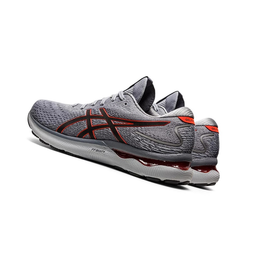 Sheet Rock / Cherry Tomato Men's Asics GEL-NIMBUS 24 Running Shoes | US73092WP - Asics Outlet Sale