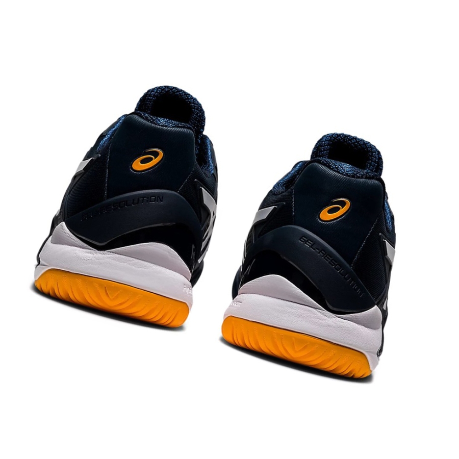 Blue / White Men's Asics GEL-RESOLUTION 8 Tennis Shoes | US80241KJ - Asics Outlet Sale