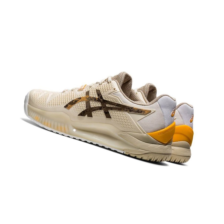Cream Men's Asics GEL-RESOLUTION 8 L.E. Running Shoes | US97058BQ - Asics Outlet Sale