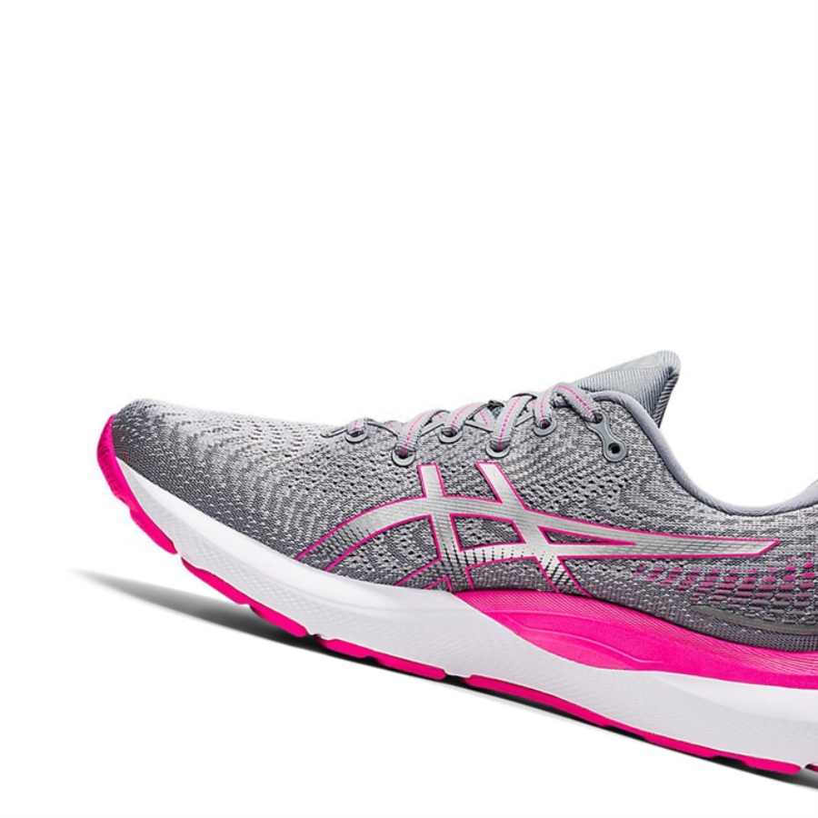 Sheet Rock / Pink Glo Women's Asics GEL-CUMULUS 24 (D) Running Shoes | US17259YZ - Asics Outlet Sale