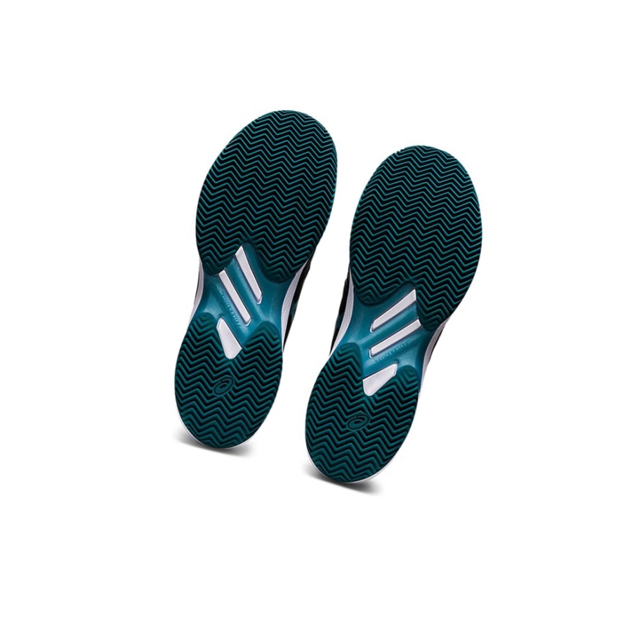 Black / Misty Pine Men's Asics SOLUTION SWIFT FF CLAY Tennis Shoes | US35098JS - Asics Outlet Sale