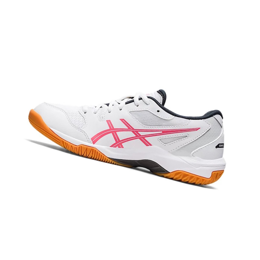 White / Pink Cameo Women's Asics GEL-ROCKET 10 Volleyball Shoes | US79605XH - Asics Outlet Sale