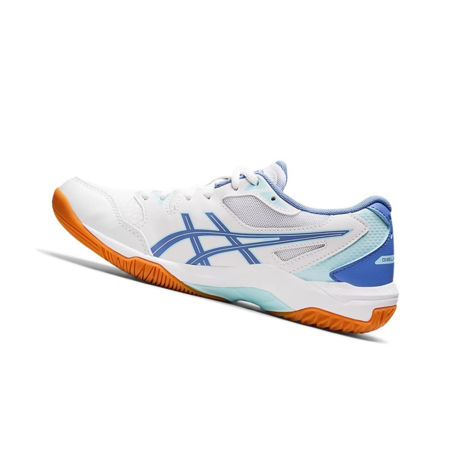 White / Periwinkle Blue Women's Asics GEL-ROCKET 10 Volleyball Shoes | US91478NQ - Asics Outlet Sale
