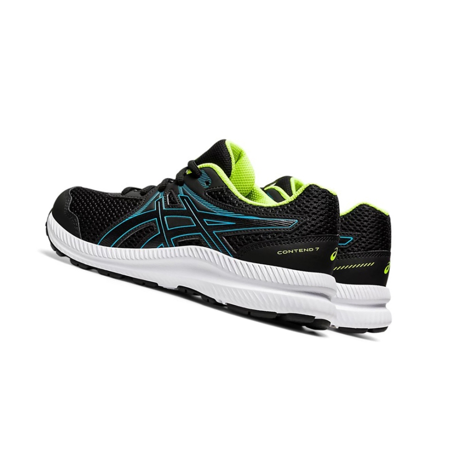 Black / Digital Aqua Kids' Asics CONTEND 7 GS Running Shoes | US49872DZ - Asics Outlet Sale