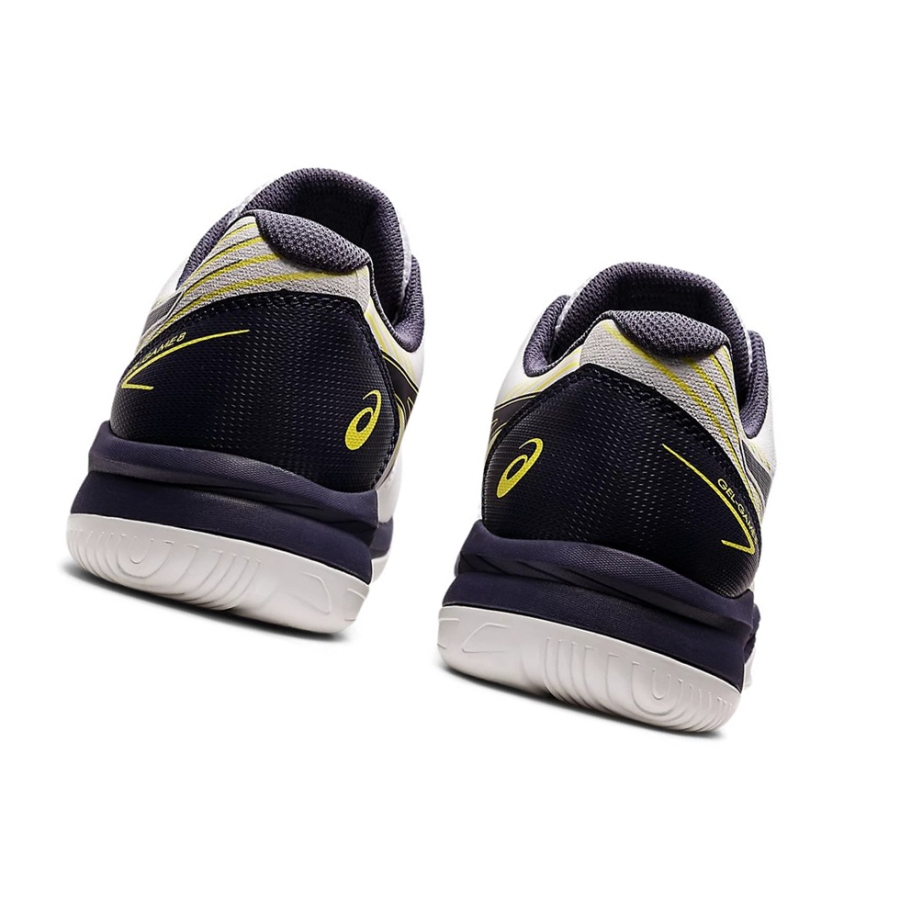 White / Indigo Fog Men's Asics GEL-GAME 8 Tennis Shoes | US51924UF - Asics Outlet Sale