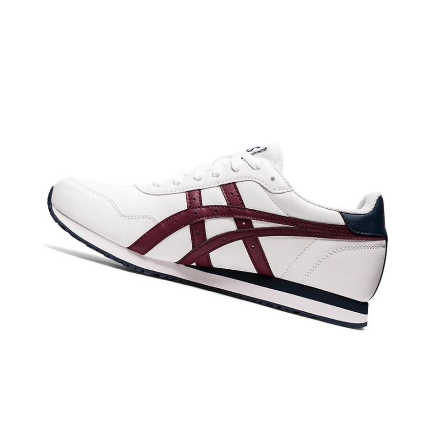 White / Roselle Men's Asics TIGER RUNNER Sneakers | US68917CO - Asics Outlet Sale