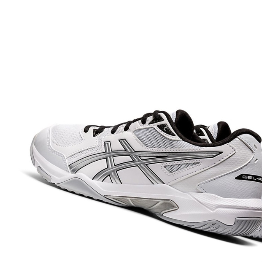 White / Pure Silver Men's Asics GEL-ROCKET 10 Volleyball Shoes | US65089CZ - Asics Outlet Sale
