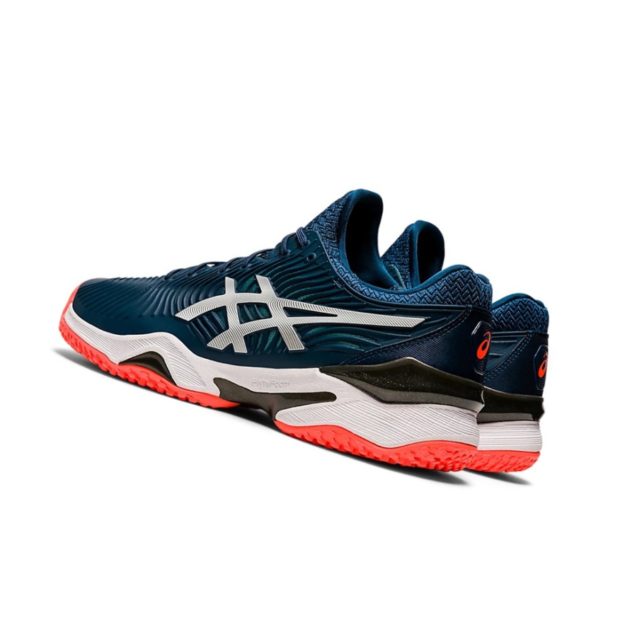 Blue / White Men's Asics COURT FF 2 OC Tennis Shoes | US40163EF - Asics Outlet Sale