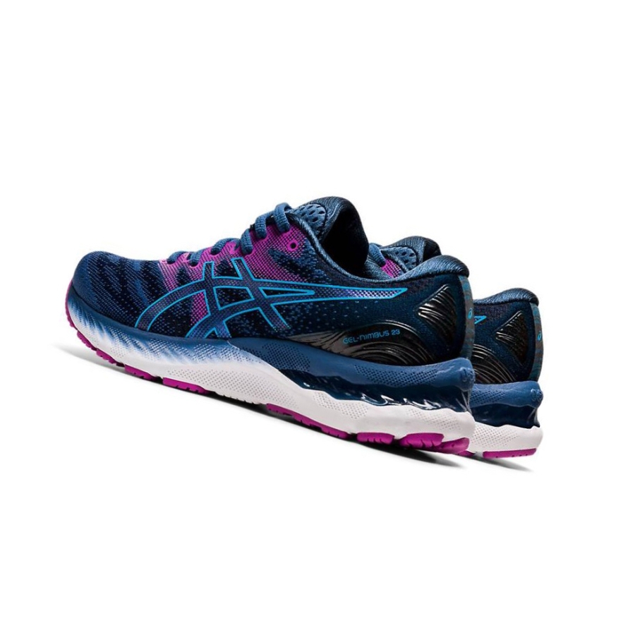 Dark Blue Women's Asics GEL-NIMBUS 23 Running Shoes | US21097ZL - Asics Outlet Sale