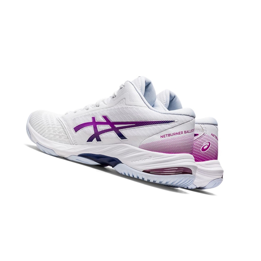 White / Orchid Women's Asics NETBURNER BALLISTIC FF MT 3 Volleyball Shoes | US89610UZ - Asics Outlet Sale
