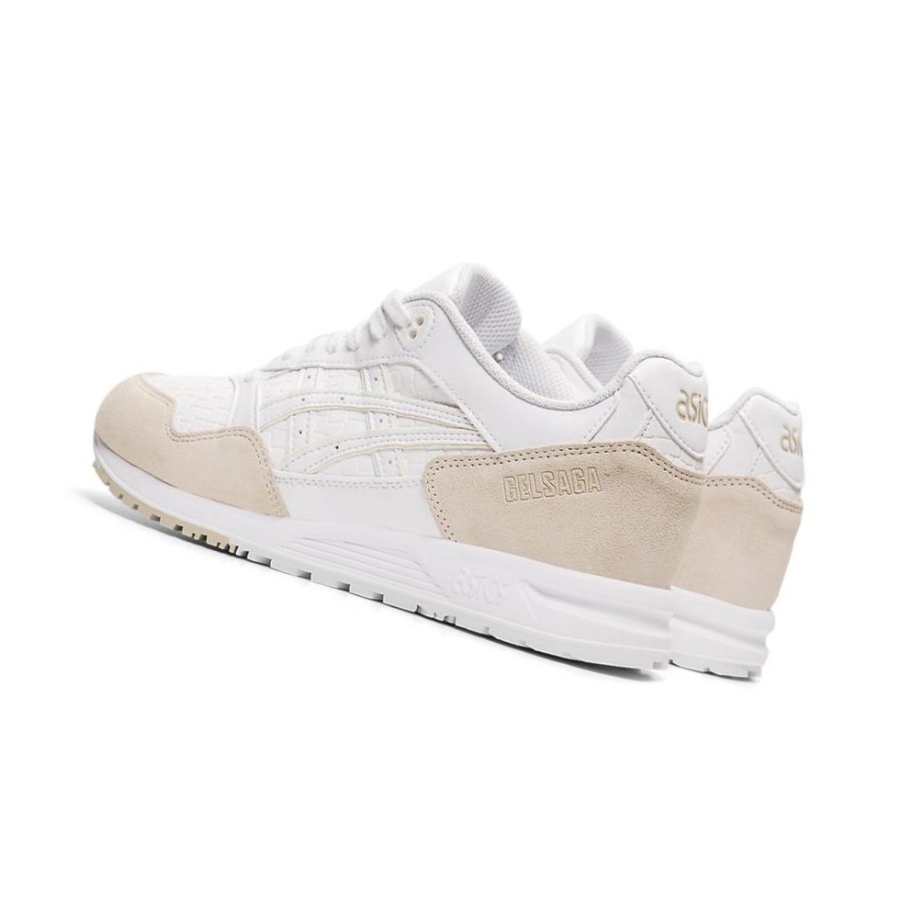 White Women's Asics GEL-SAGA Sneakers | US86145DB - Asics Outlet Sale