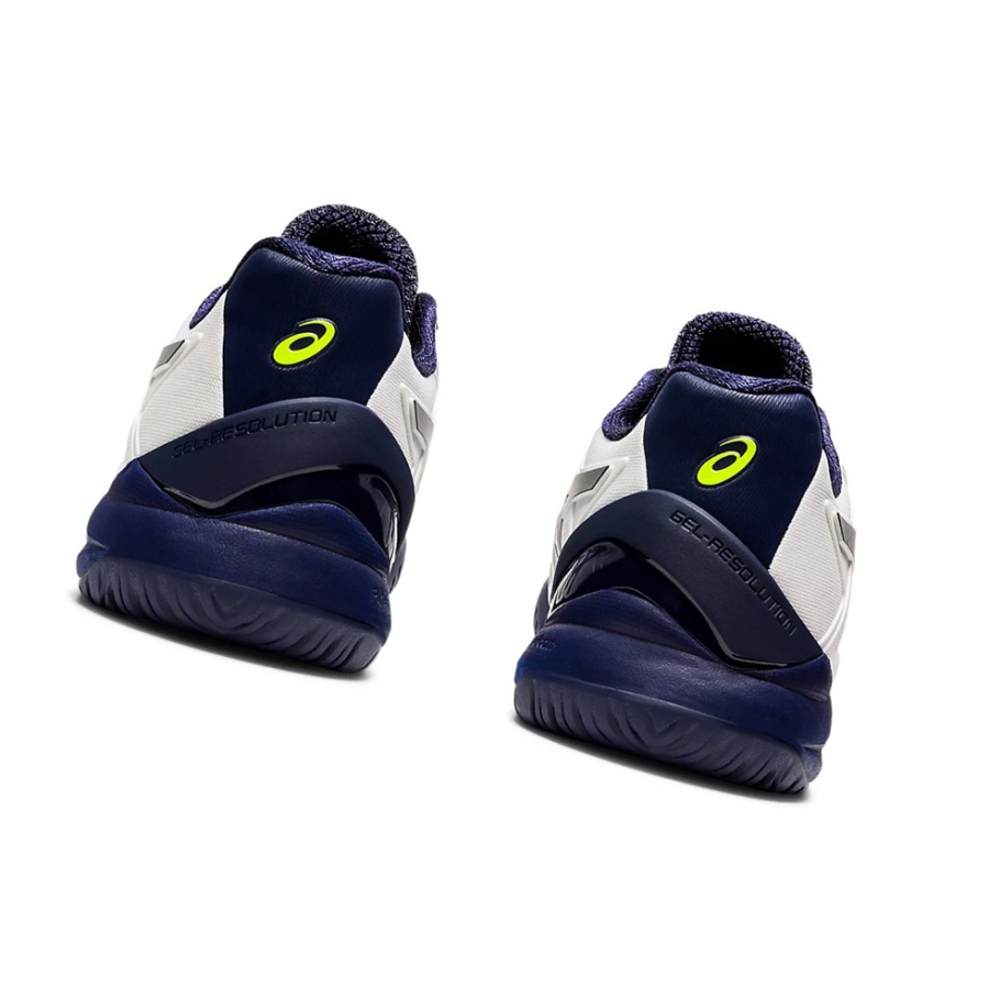 White / Peacoat Men's Asics GEL-RESOLUTION 8 Tennis Shoes | US08517DT - Asics Outlet Sale