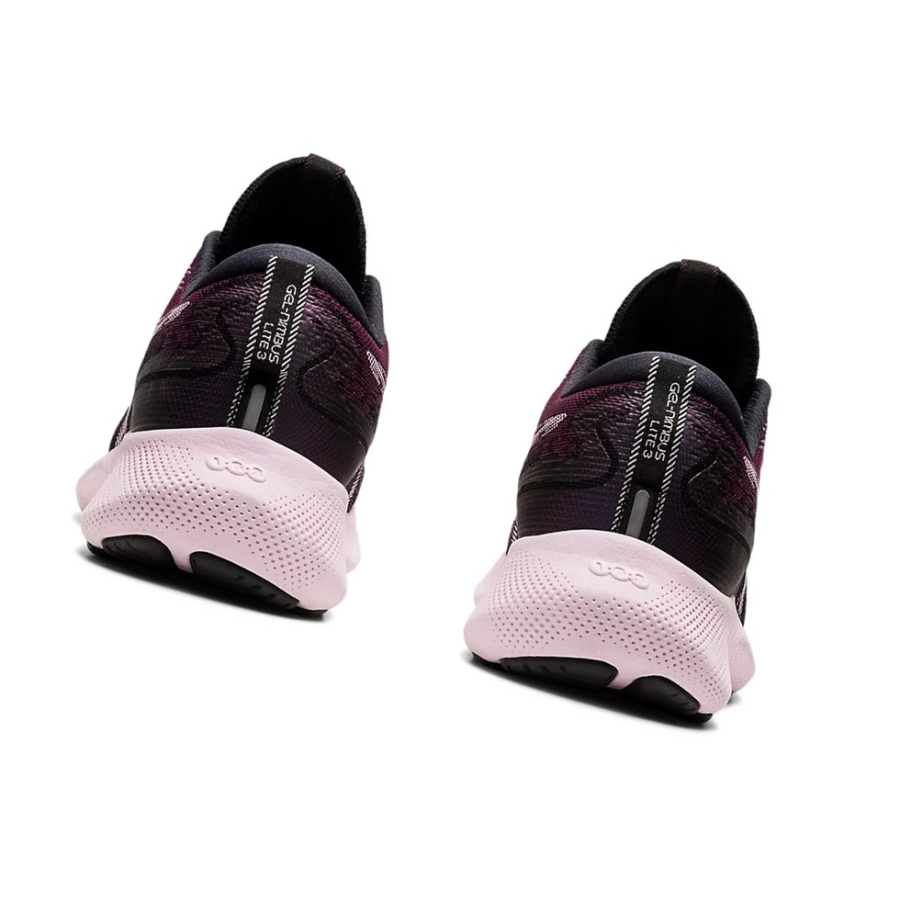 Black / Barely Rose Women's Asics GEL-NIMBUS LITE 3 Running Shoes | US64209IK - Asics Outlet Sale