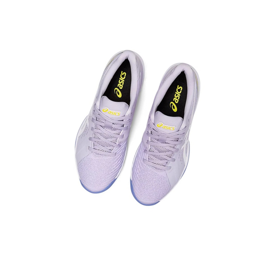 Murasaki White Women's Asics SOLUTION SWIFT FF CLAY Tennis Shoes | US04375TU - Asics Outlet Sale
