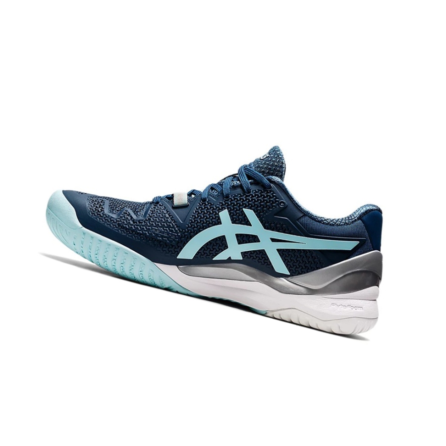 Light Indigo / Clear Blue Women's Asics GEL-RESOLUTION 8 (D) Tennis Shoes | US45618FI - Asics Outlet Sale