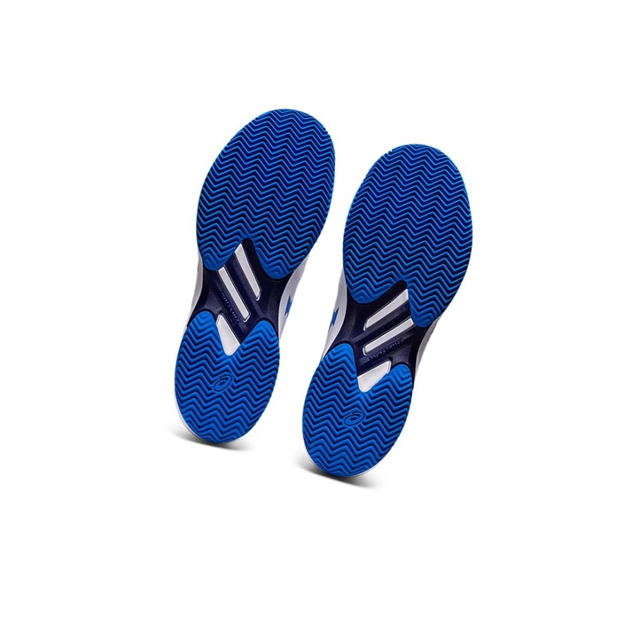 White / Blue Men's Asics SOLUTION SWIFT FF CLAY Tennis Shoes | US92371DM - Asics Outlet Sale