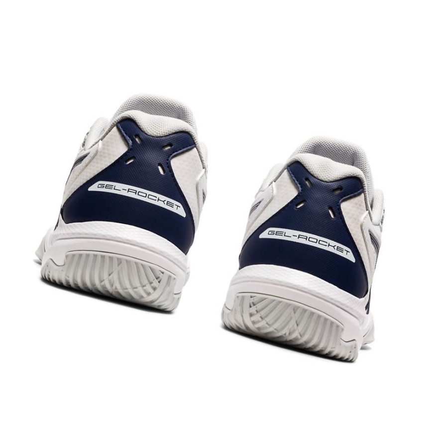 White Women's Asics GEL-ROCKET 10 Volleyball Shoes | US07645DC - Asics Outlet Sale