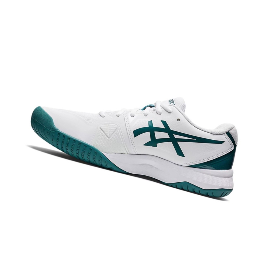 White / Velvet Pine Men's Asics GEL-CHALLENGER 13 Tennis Shoes | US75842HT - Asics Outlet Sale