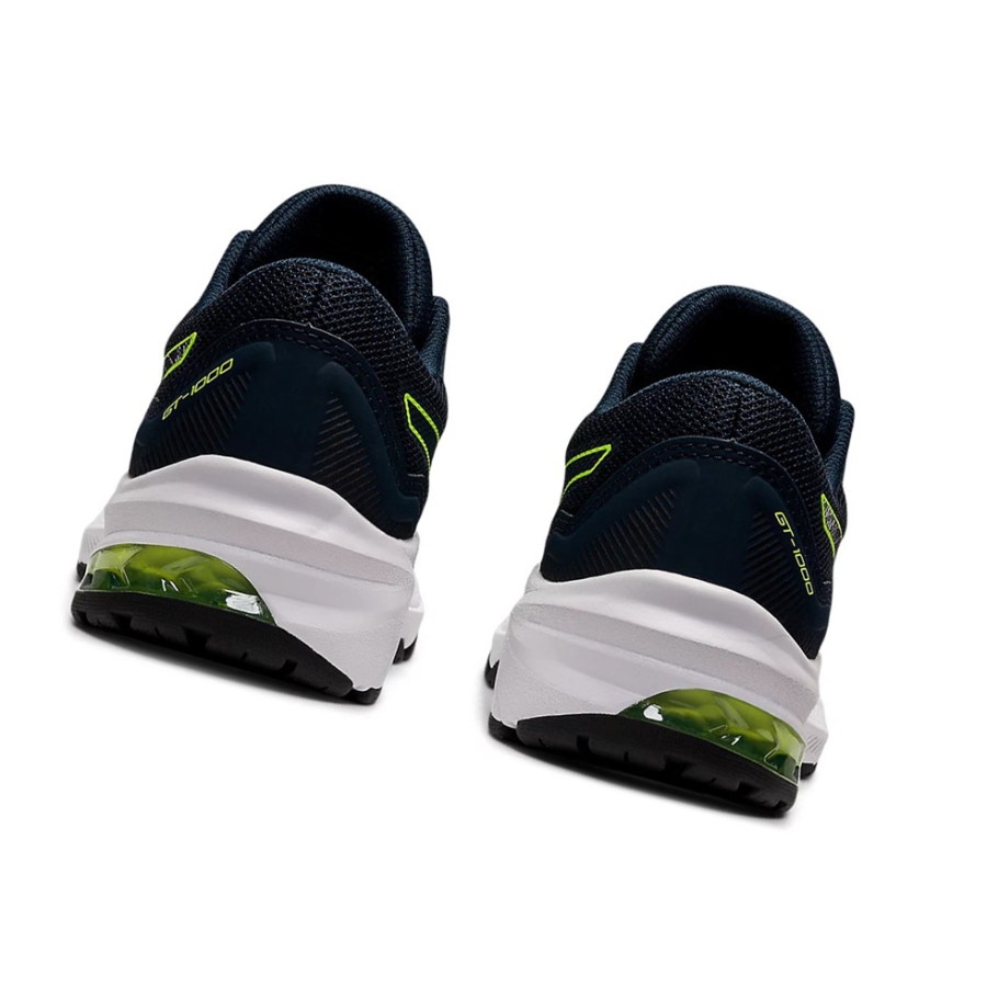 French Blue / Hazard Green Kids' Asics GT-1000 11 GS Running Shoes | US35108RA - Asics Outlet Sale