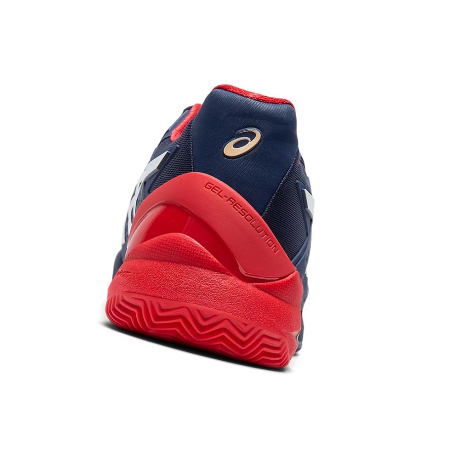 Peacoat / White Men's Asics GEL-RESOLUTION 8 CLAY Tennis Shoes | US35684AT - Asics Outlet Sale