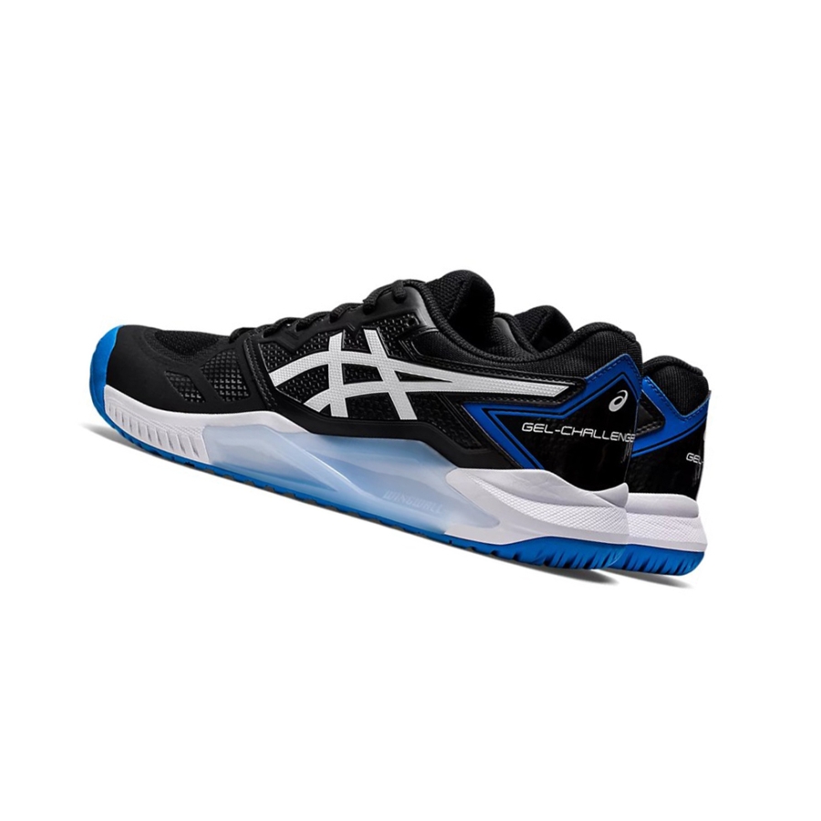 Black / Electric Blue Men's Asics GEL-CHALLENGER 13 Tennis Shoes | US61830BE - Asics Outlet Sale