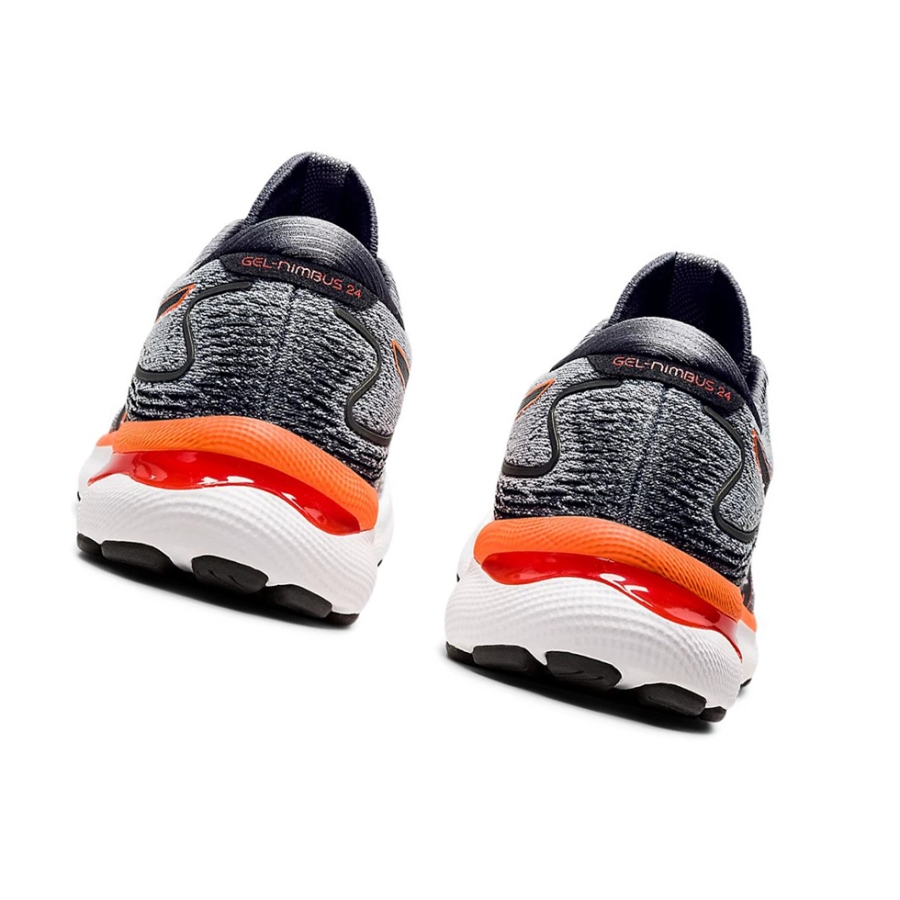 Sheet Rock / Shocking Orange Men's Asics GEL-NIMBUS 24 Running Shoes | US40298DZ - Asics Outlet Sale
