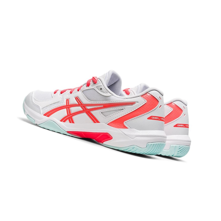 White / Sunrise Red Women's Asics GEL-ROCKET 10 Volleyball Shoes | US90617XW - Asics Outlet Sale