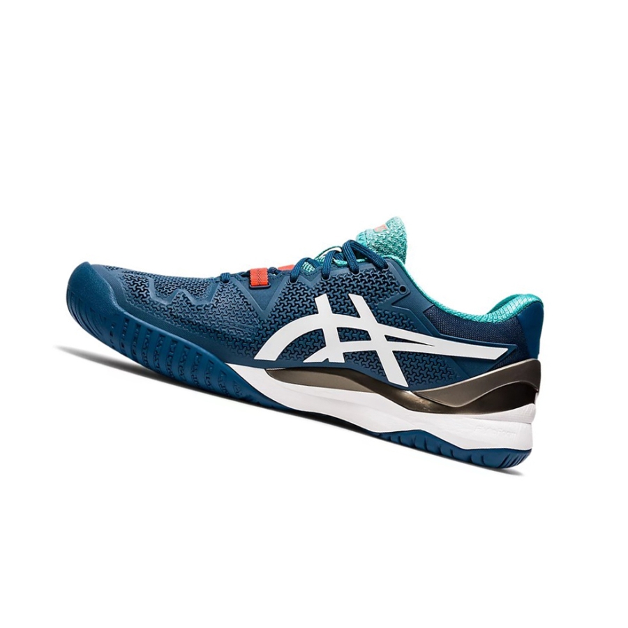 Peacoat / White Men's Asics GEL-RESOLUTION 8 Tennis Shoes | US24189GY - Asics Outlet Sale
