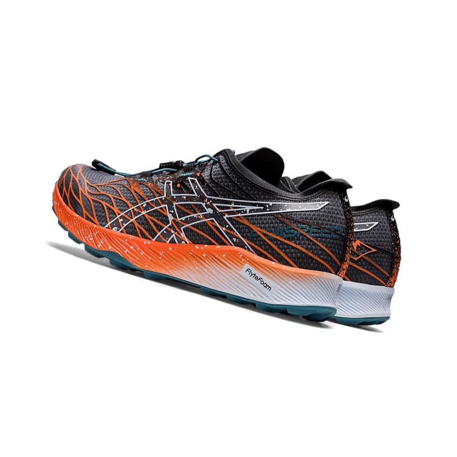 Black / Nova Orange Women's Asics Fuji Speed Trail Running Shoes | US34187CO - Asics Outlet Sale